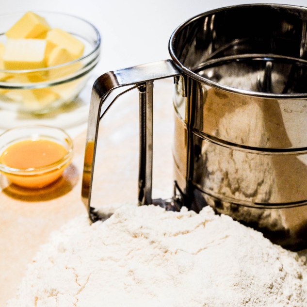ironstone kitchen - pate brisee - sifting flour