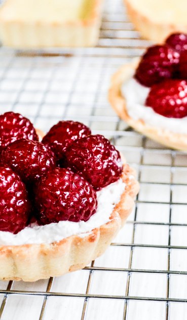 ironstone kitchen - pretty raspberry tarts